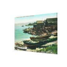 View of a Chinese Fishing Village Gallery Wrap Canvas