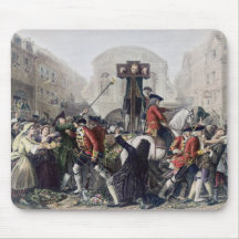 View of Daniel Defoe in the pillory at Temple Bar Mouse Pad