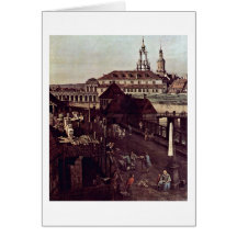 View Of Dresden By Bernardo Bellotto Greeting Card