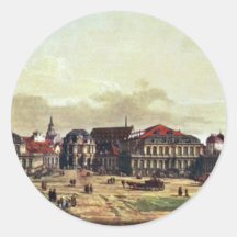 View Of Dresden Zwinger In Dresden Round Sticker