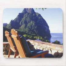 View of Gros Piton from Stonefield Estate Villa Mousepad