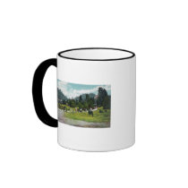 View of Guests on a Stroll through the Grounds Coffee Mug