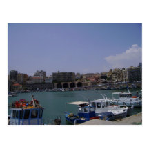 View of Heraklion, Crete seaport Postcard