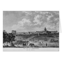 View of Hopital La Salpetriere Greeting Card