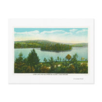 View of Loon Lake and Blythewood Island Postcard