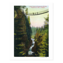 View of Lynn Canyon Suspension Bridge Post Card