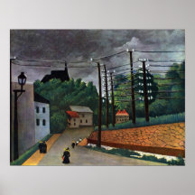 View of Malakoff by Rousseau Vintage Impressionism Print