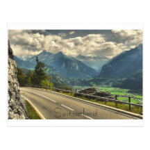 View Of Meiringen Switzerland And Swiss Alps Postcard