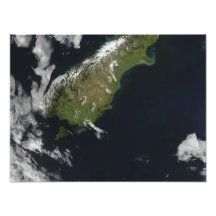 View of most of the South Island of New Zealand Photo