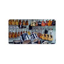 View of Musical instruments Personalized Address Labels