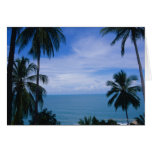 View of ocean horizon from land greeting cards