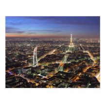 View of Paris at Night PostCard