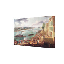 View of Paris from the Quai de la Rapee canvas prints