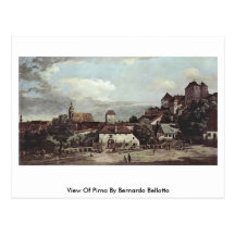 View Of Pirna By Bernardo Bellotto Postcard