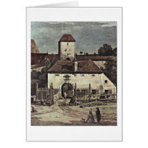 View Of Pirna Detail By Bernardo Bellotto Card