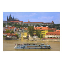 View of Prague Castle and town by Vltava