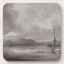 View of Rio de Manila (lithograph) Drink Coaster