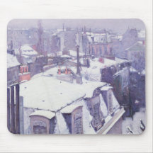 View of Roofs  or Roofs under Snow, 1878 Mousepads