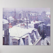 View of Roofs  or Roofs under Snow, 1878 Print