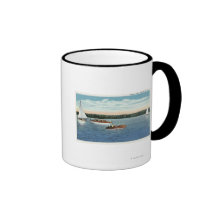 View of Sail and Motor Boats on Owasco Lake Mug