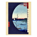 View of Suijin Shrine and Sekiya by Andō,Hiroshige Postcards