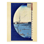 View of Suijin Shrine by Ando,Hiroshige Post Card