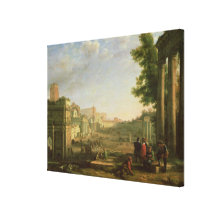 View of the Campo Vaccino, Rome, 1636 Stretched Canvas Prints