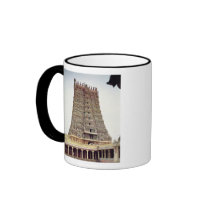 View of the carved exterior of the south gopuram mug