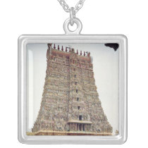 View of the carved exterior of the south gopuram custom jewelry