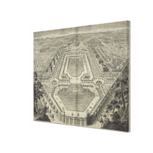View of the Chateau and Park at Marly, engraved by Stretched Canvas Print