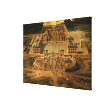 View of the Chateau, Gardens and Park of Versaille Stretched Canvas Print