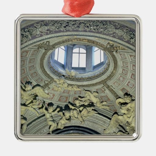 View of the cupola with angel musicians ornaments