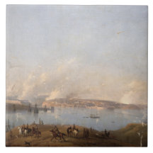 View of the Harbour of Sebastopol during the Crime Ceramic Tile