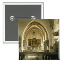 View of the interior of the church with buttons