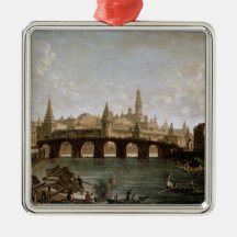 View of the Kremlin and the Kamenny Bridge Christmas Tree Ornaments