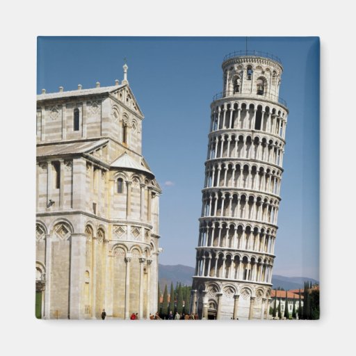 View of the Leaning Tower Refrigerator Magnets