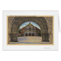 View of the Memorial Church, Stanford U. Card