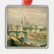 View of the Moscow Kremlin, 1830 Christmas Tree Ornaments