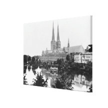 View of the museum stretched canvas prints