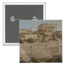 View of the Parthenon from the Propylaea, plate 7 Buttons