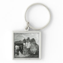View of the Passaic River Waterfall, New Jersey keychains