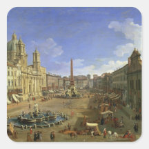 View of the Piazza Navona, Rome Sticker