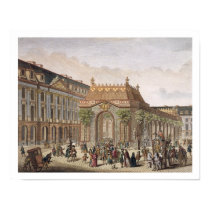 View of the Place de Louis le Grand, with one of t posters