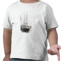 View of the River Thames with RRS Discovery t-shirts