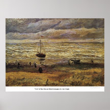 View of the Sea at Scheveningen by van Gogh Poster