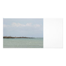 View of the South Jetty Inlet Custom Photo Card