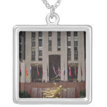 View of the Sunken Plaza necklaces