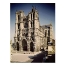View of the West Facade, c.1220-70 Postcard