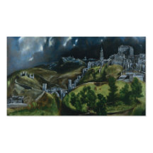 View of Toledo, El Greco Business Cards