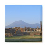 View Of Vesuvius Over The Ruins Of Pompeii Refrigerator Magnets
